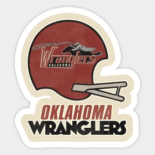 Defunct Oklahoma Wranglers Football Team Sticker